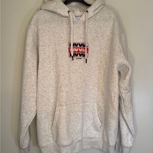 Men's Rivvia Projects Gray Hoodie with red and black words Size XL